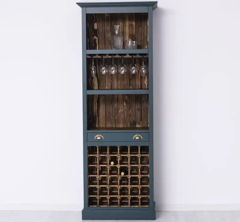 Preisknaller Barschrank aus massiven Kiefernholz - 78 cm Breit - Landhaus Schrank
