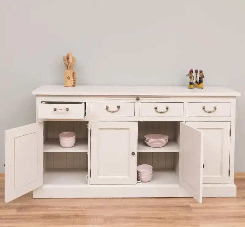Landhaus Sideboard mit ausziehbaren Ablageflächen - Massive Kommode Direktkauf