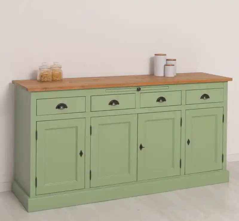 Landhaus Sideboard mit ausziehbaren Ablageflächen - Massive Kommode Saisonangebot