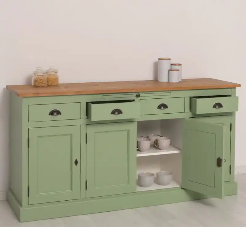 Landhaus Sideboard mit ausziehbaren Ablageflächen - Massive Kommode Sale