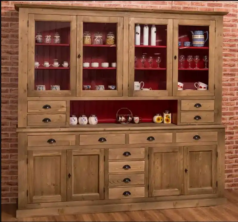 Sofort Bestellen Landhaus Küchenschrank im Landhausstil aus Massivholz Küchen Schrank 245 cm