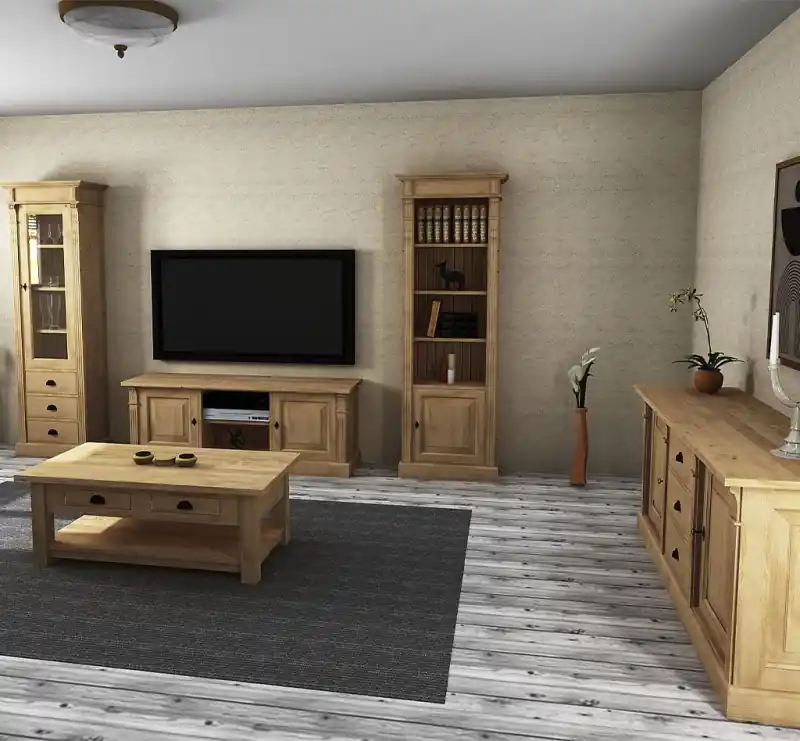 Wohnzimmer Möbel Set im Landhaus Stil 5-teilig Saisonangebot