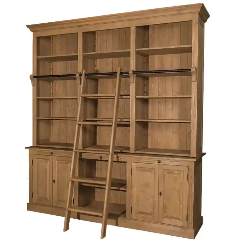 Saisonangebot Bücherschrank im Landhaus Stil - Massivholz Regal gewachst verschiedene Farben