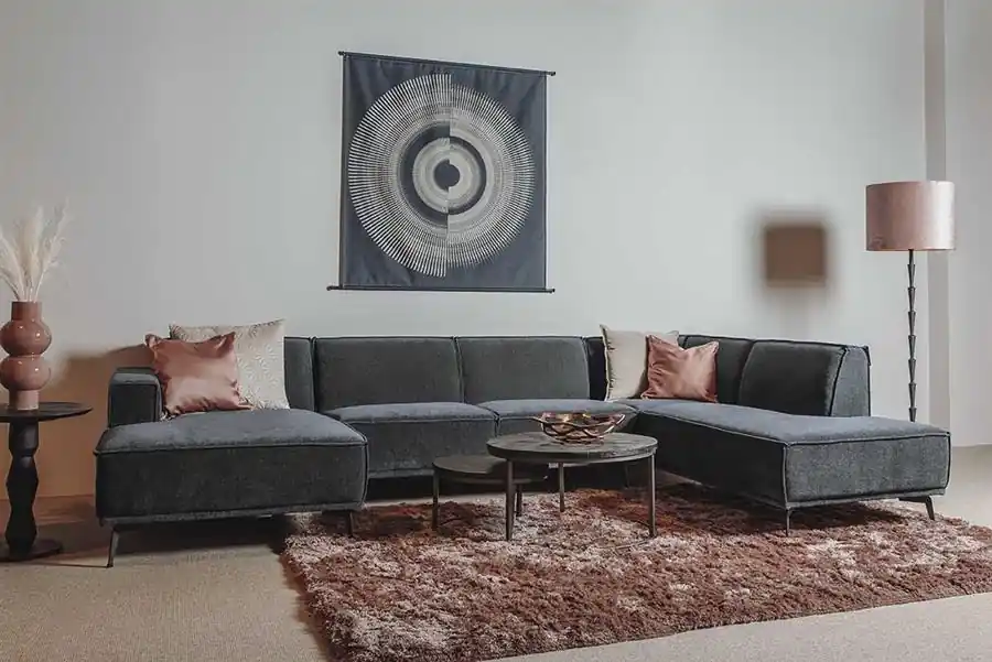 Ausverkauf Leeds Loungesofa 350cm Ottomane L - Ecksofa - Sofa - sofort lieferbar