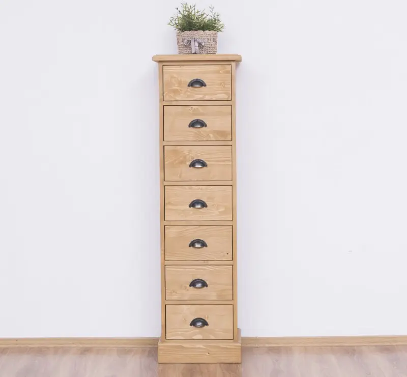 Expressversand Schmale Schubladensäule im Landhausstil lackiert