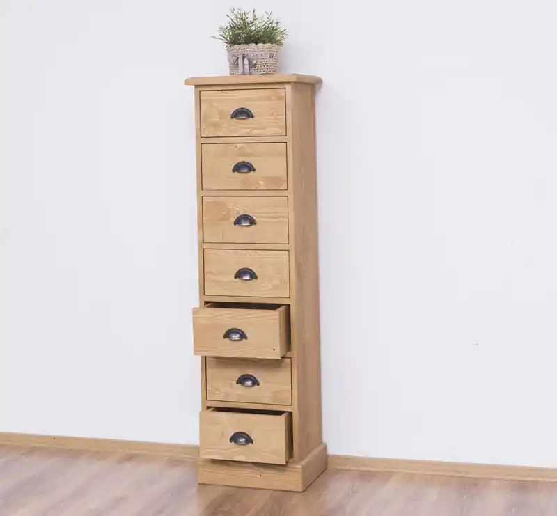 Schmale Schubladensäule im Landhausstil lackiert Neue Ware