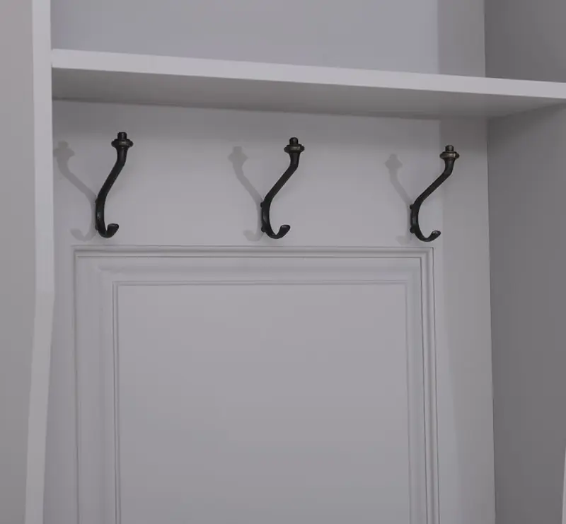 Garderobe mit Kleiderhacken - 80 cm grau Neue Kollektion