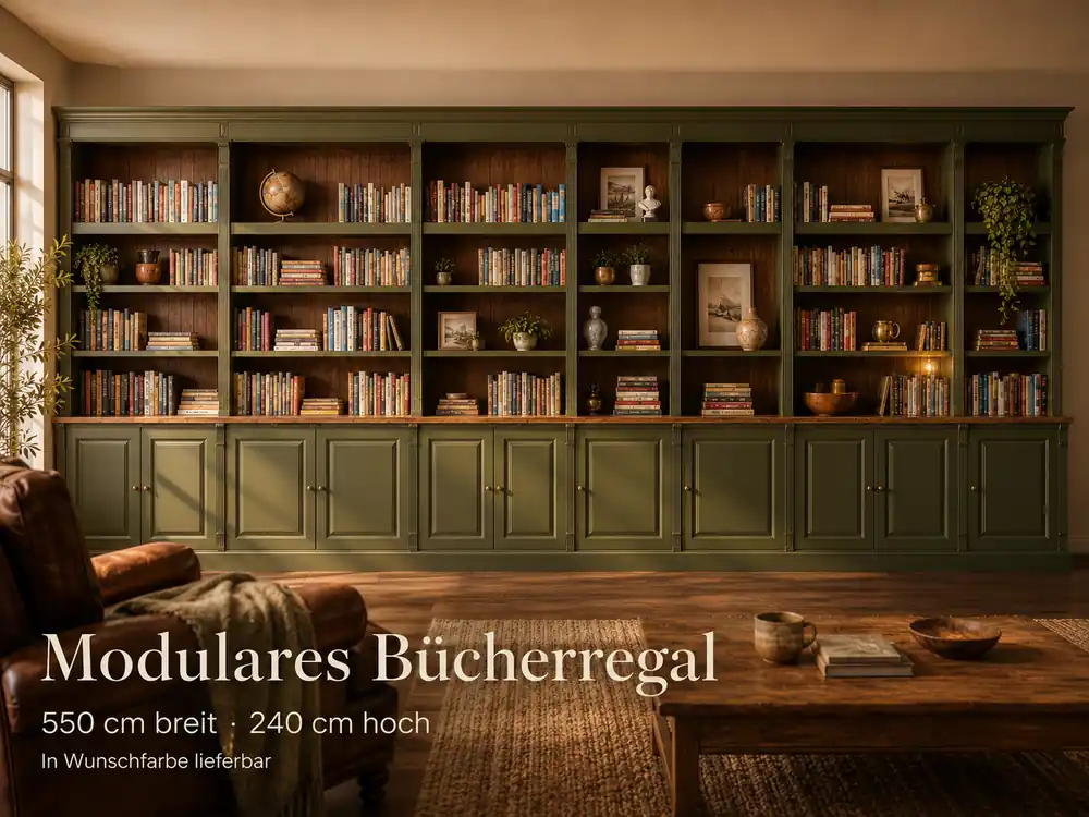 Jetzt Bestellen Modulares Bibliothekssystem Massivholz – Verstellbare Einlegeböden, Bücherwand