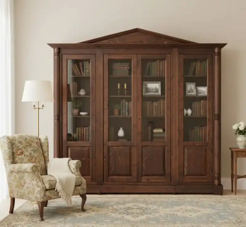 Top-Seller Landhaus Doppelvitrine aus Massivholz – Vitrine