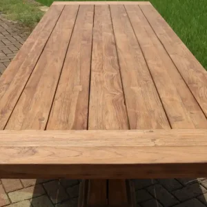 Gartentisch 200 cm Provence Teak Klostertisch - Teakmöbel Schneller Versand