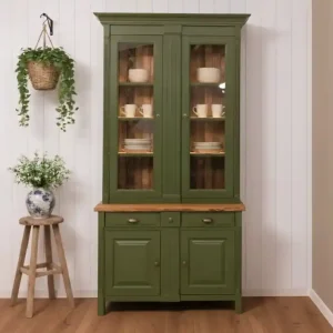 Zweitürige Vitrine „Directoire“ aus massivem Kiefernholz Nur Heute