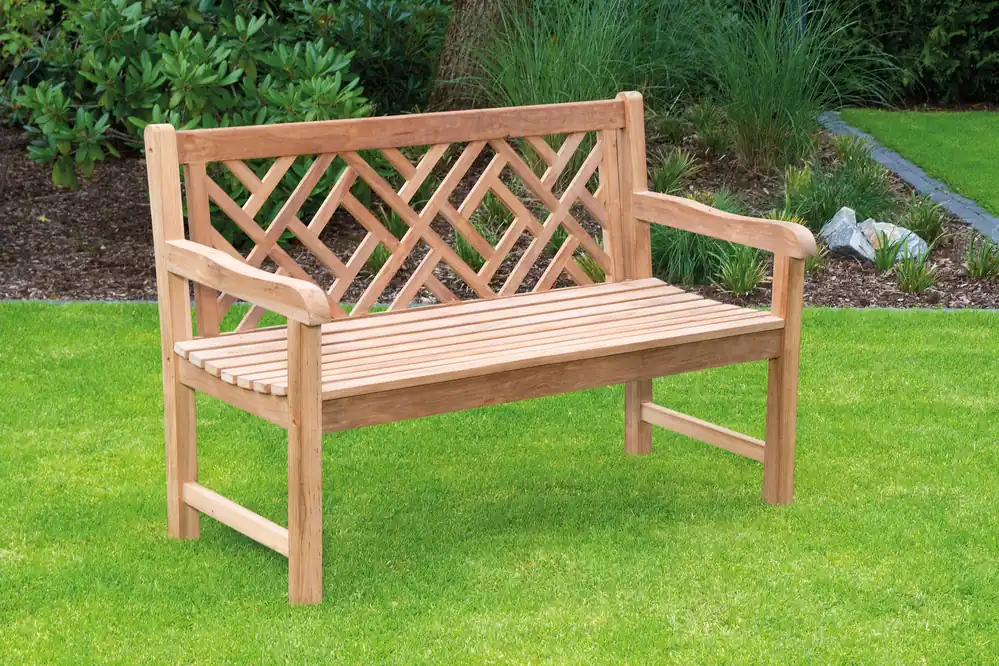 Direktkauf QUADRIGA 2-Sitzer Gartenbank aus Teakholz – 130 cm