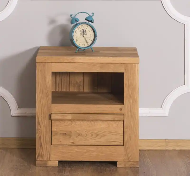 Nachttisch - Eiche - Kommode mit einer Schublade - Landhaus Top-Preis
