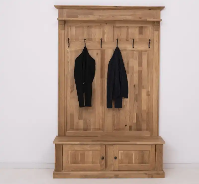 Garderobe Eiche mit Kleiderhacken - 140 cm breit Jetzt Bestellen