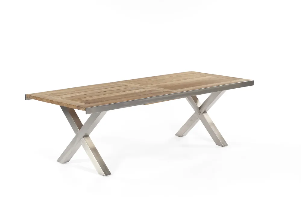 Gartentisch-Ausziehtisch SPECTRA Old-Teak/ Edelstahl 245-331 cm Markenprodukt