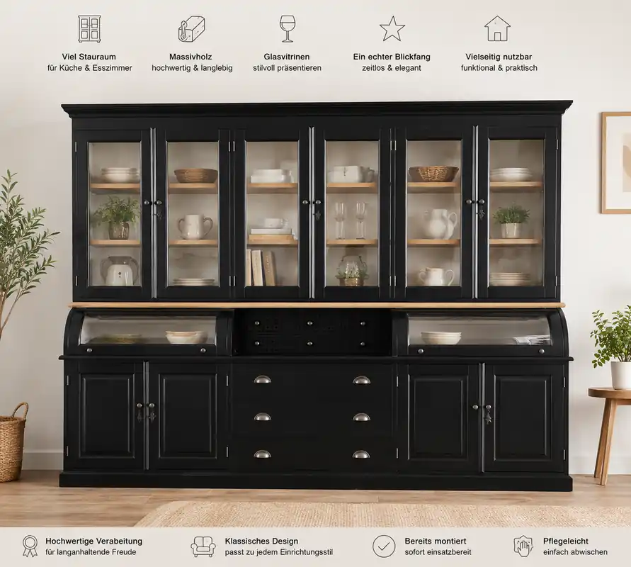 Sale Buffetschrank Berlin 300 cm im Landhausstil mit Eichenelementen