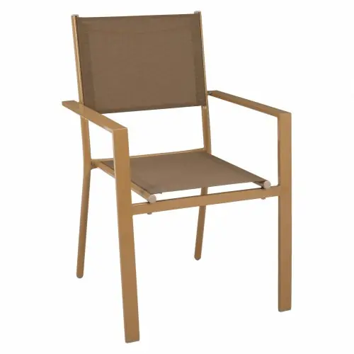 Heißes Angebot METALL SESSEL CAPPUCCINO-GOLD TEXTILINE MOKA 57x56x90 cm.