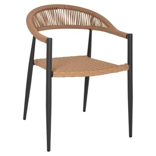 SESSEL ALUMINIUM GRAU MIT BEIGEM PE-RATTAN 56x60x78 Sonderaktion