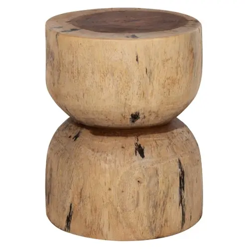 Solange Der Vorrat Reicht RUNDER HOCKER FEBRY MASSIVES SUARHOLZ IN NATURAL Φ35x45Hcm