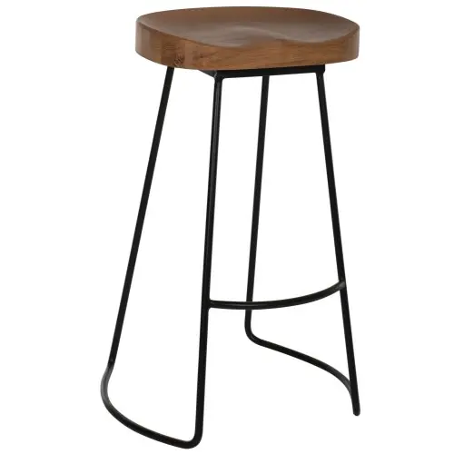 Jetzt Kaufen HOLZHOCKER TOON-METALL IN SCHWARZ-NATUR 48X40,5X71cm