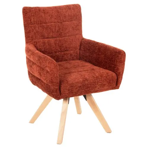 Begrenztes Angebot ESSZIMMER-SESSEL, ROTER STOFF, BEINE AUS GUMMIHOLZ, 66 x 63 x 91 cm
