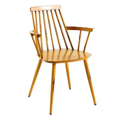 Aluminium Sessel "Quinn" in Vintage Gelb Echt