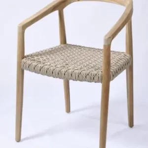 Finale Aktion PAFOS-STUHL aus Teakholz und synthetischem Rattan 55X53X80H