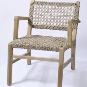 AEGEAN Lounge-Sessel aus Teakholz und synthetischem Rattan 62x73x74H Ausverkauf