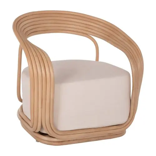 SESSEL HERZOGIN RATTAN MIT GROSSEM KISSEN 81x59x70 cm Sichere Zahlung