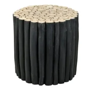 Hocker aus dünnen Teakholzstämmen Φ35X45H Online Kaufen