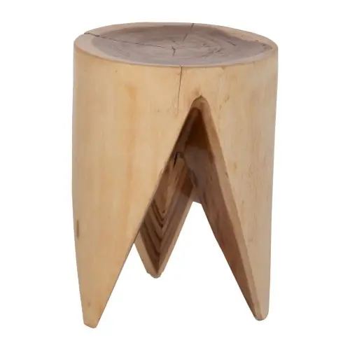 Knallerangebot HOCKER ONYX MASSIVES SUARHOLZ IN NATÜRLICHER FARBE-KRAGENFORM Φ30Χ40Hcm