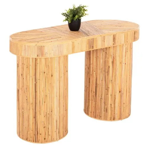 Meistverkauft GATSBY OVALE KONSOLE NATÜRLICHES RATTAN IN NATÜRLICHER FARBE 110x45x74,5cm