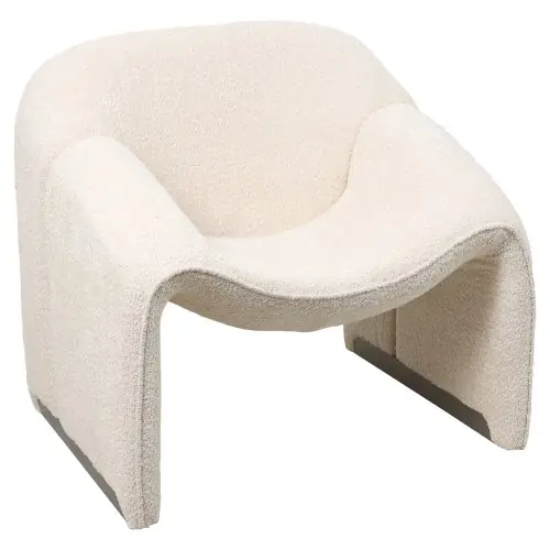 SESSEL MIT EKRU BUCLE-STOFF 81x64x74cm Top-Angebot