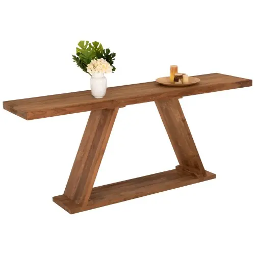 Direktkauf NATURFARBE TEAK-KONSOLE 220x50x90cm