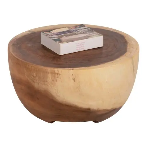 BEISTELLTISCH POMPU MASSIVES SUARHOLZ Φ58x33,5Hcm Schneller Versand