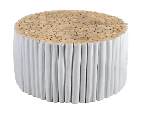 Runder Tisch aus Teakholzstämmen Φ80X40H Neue Kollektion