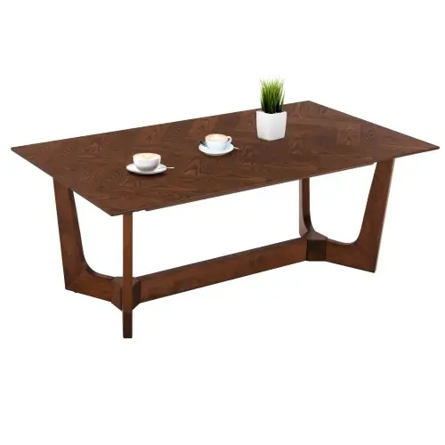 Expressversand Couchtisch MDF mit speziellem Eschenfurnier in der Farbe Walnuss, 120 x 60 x 45 cm