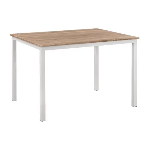 Sichere Zahlung ESSTISCH SONAMA MDF-WEIßE METALLBEINE 120X80Χ75Hcm