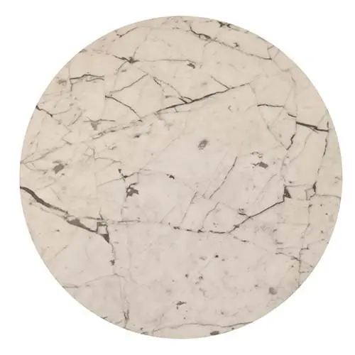 Highlight Tischplatte Marmor "Bianco Carrara" ø70 cm 20mm Stärke