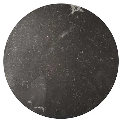 Tischplatte Marmor "Nero Marquina" ø70 cm 20mm Stärke Nur Für Kurze Zeit
