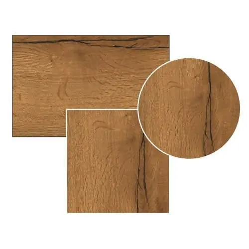 Tischplatte Melamin "Eiche Cognac" Ø70 cm 25mm Stärke Rabatt