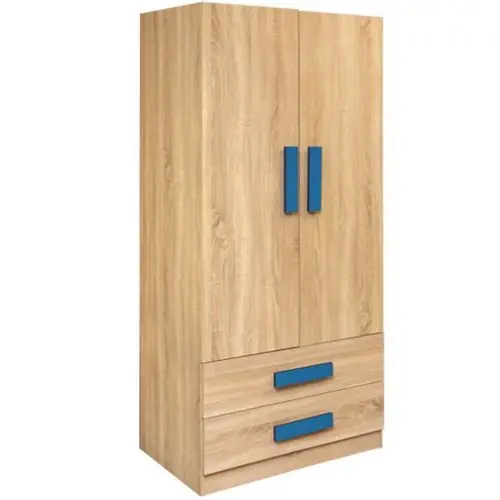Neue Ware 2 Türen Kleiderschrank "Playroom Sonama" in blau 80x50x180cm