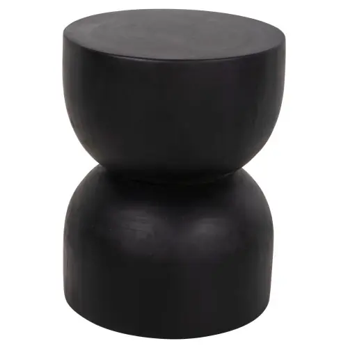 Neue Ware ZYLINDRISCHER HOCKER FEBRY SCHWARZES MASSIVES SUARHOLZ Φ35x45L