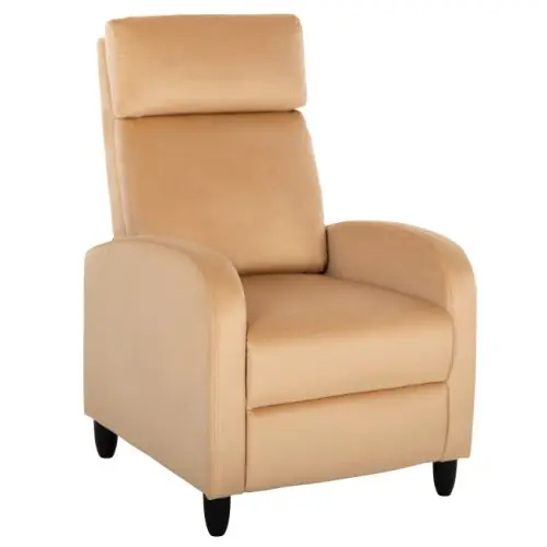 SESSEL RELAX GELB GOLD SAMT 67,5x90x104Hcm Rabatt