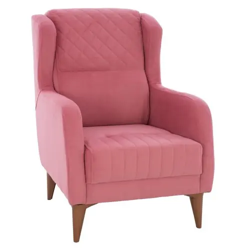SESSEL "BERZERA HAYES" AUS ROSE SAMT 70x80x98 cm Saisonangebot