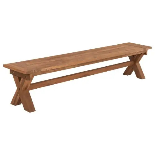 AUSSENBANK RECYCELTES TEAKHOLZ IN NATÜRLICHER FARBE 220x40x45cm Rabatt