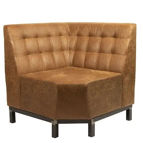 Finale Aktion Vinnie Eck-Sitzbank 80x80 cm in Farbe Cognac