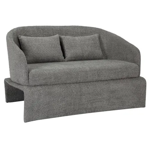 SOFA 2-SITZER GRAUER STOFF-METALLGESTELL 128x72x74Hcm Rabatt