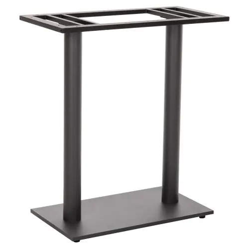 STEHTISCHGESTELL MITTELHÖHE MATTGRAUEM METALL 2-SÄULEN 40Χ80Χ90 cm Neuheit