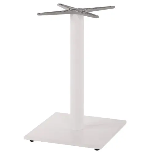 Direktkauf UNTERGESTELL FÜR TISCH ALUMINIUM MATTWEISS-48x48cm KREUZ- 45Χ45Χ73 cm - Kopie